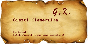 Gisztl Klementina névjegykártya